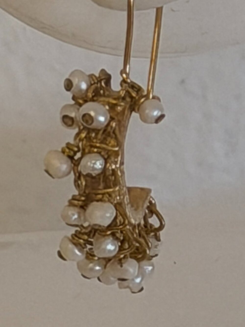 Traditional Turkish Ottoman Earrings Costume 24kt Gold over bronze